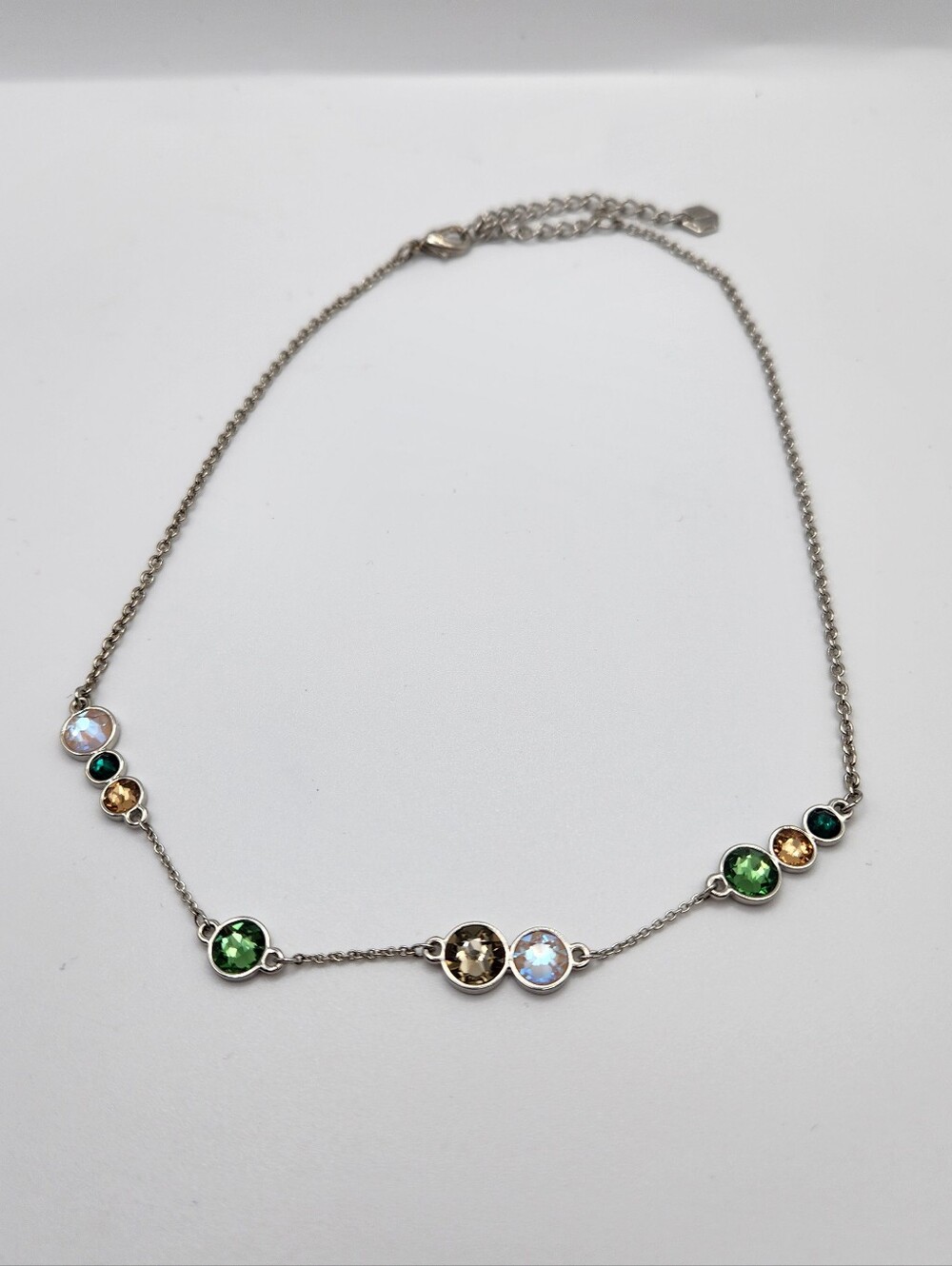 Touchstone Crystal Offset Necklace, Earth